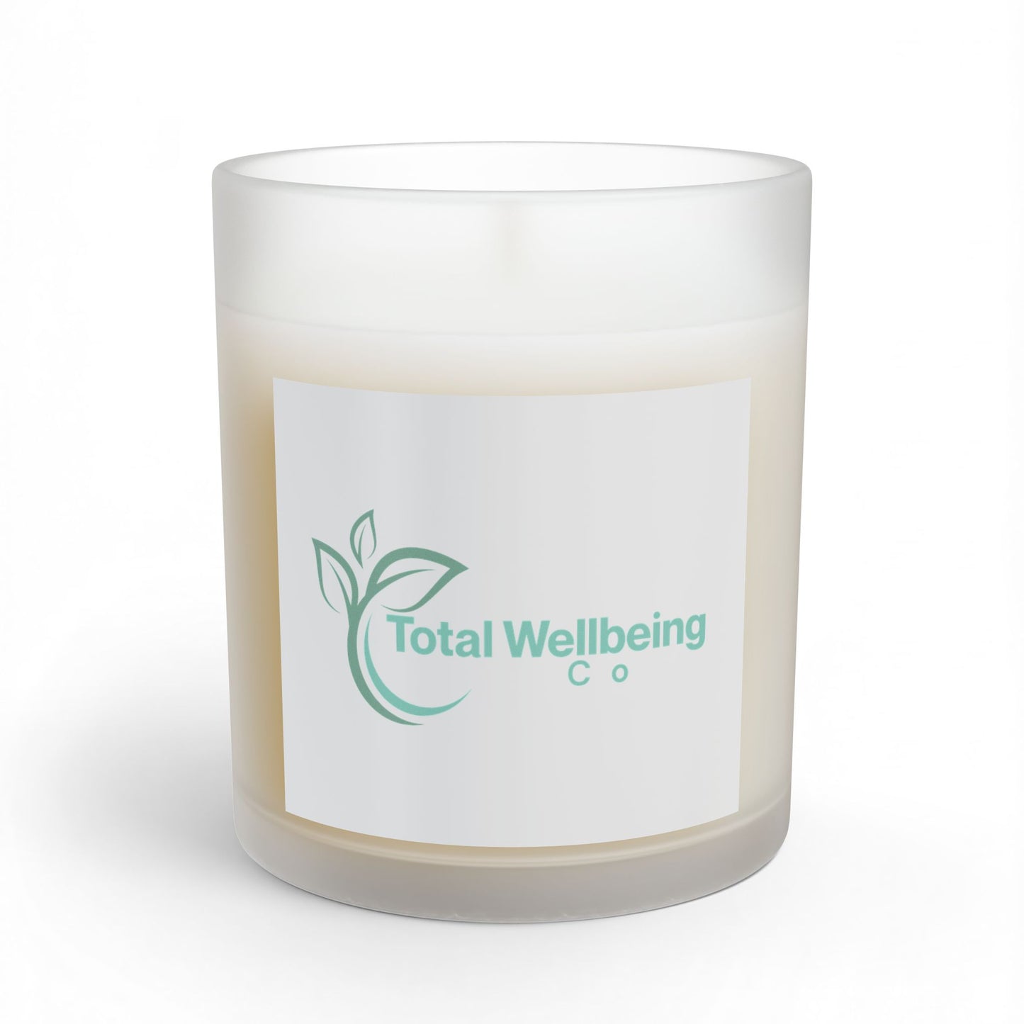 Wellbeing Logo Glass Candle — 11oz Soy Scented Candle for Relaxation & Gifts