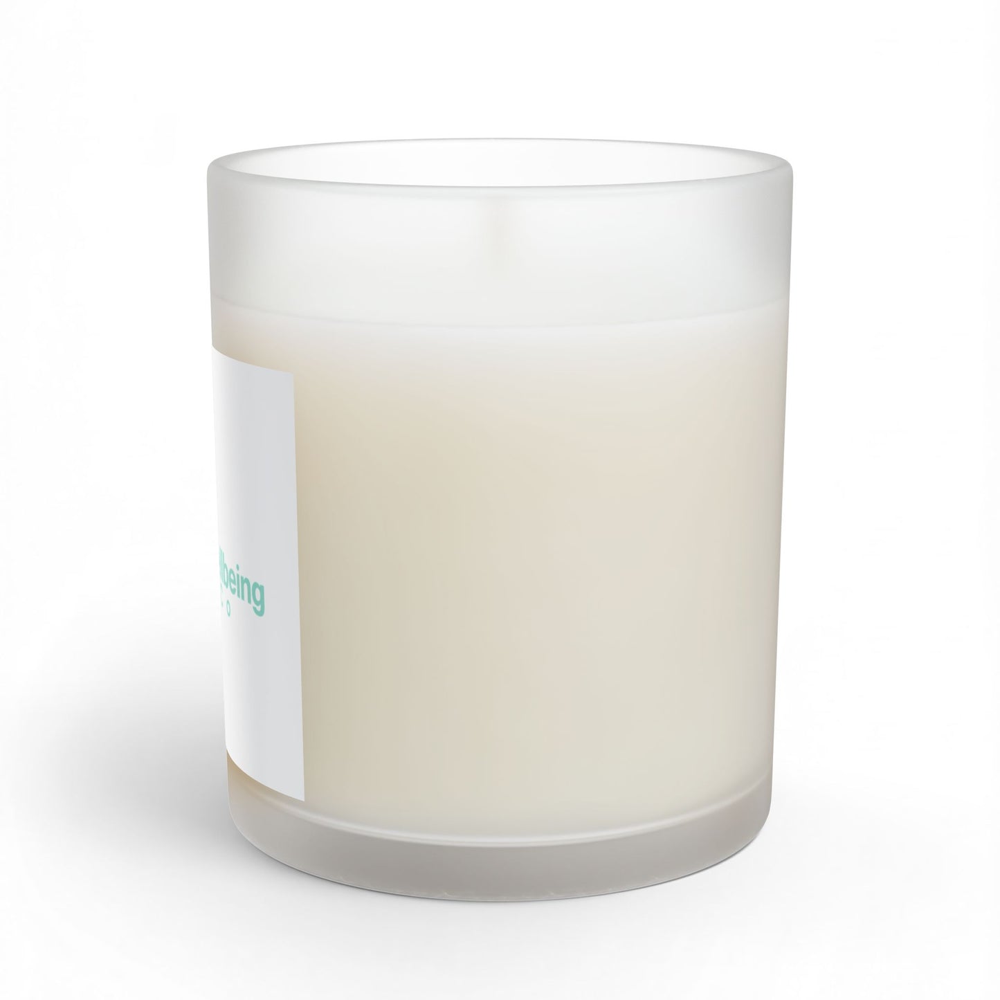 Wellbeing Logo Glass Candle — 11oz Soy Scented Candle for Relaxation & Gifts