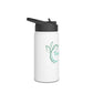 Total Wellbeing Co. Stainless Steel Water Bottle - Insulated Wellness Bottle with Standard Lid