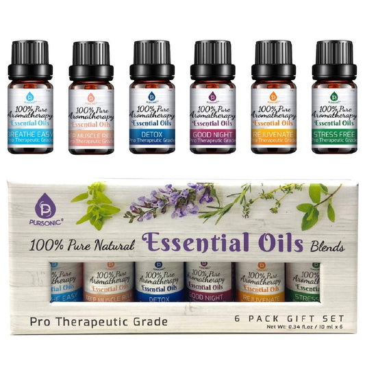 6-Pack Pure Essential Aromatherapy Oil Blends
