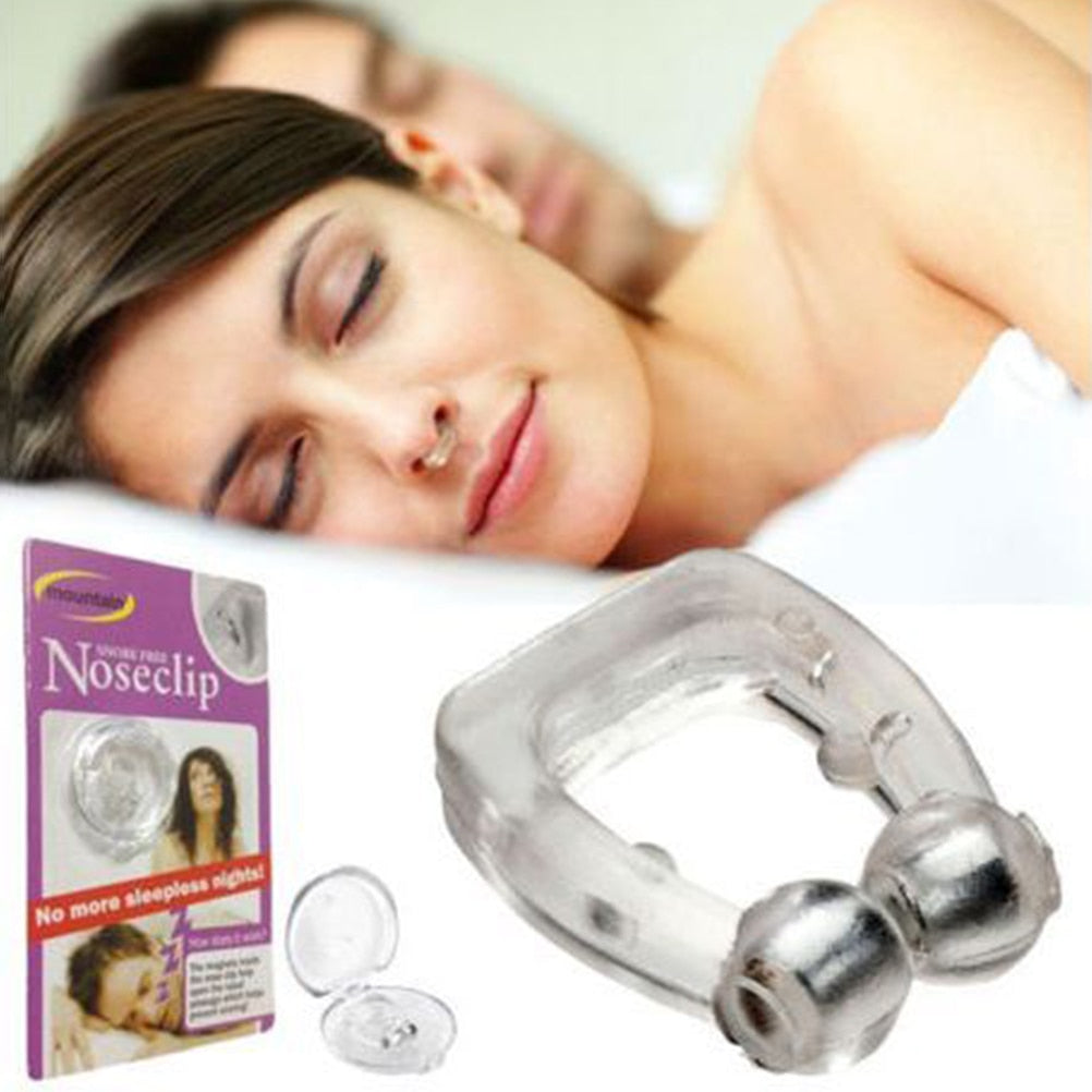Silicone Magnetic Anti-Snore Nose Clip Sleep Aid Device
