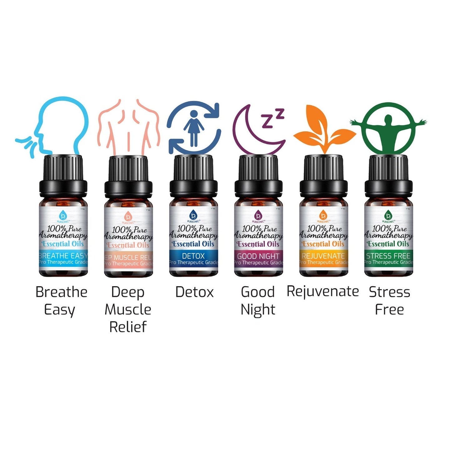 6-Pack Pure Essential Aromatherapy Oil Blends