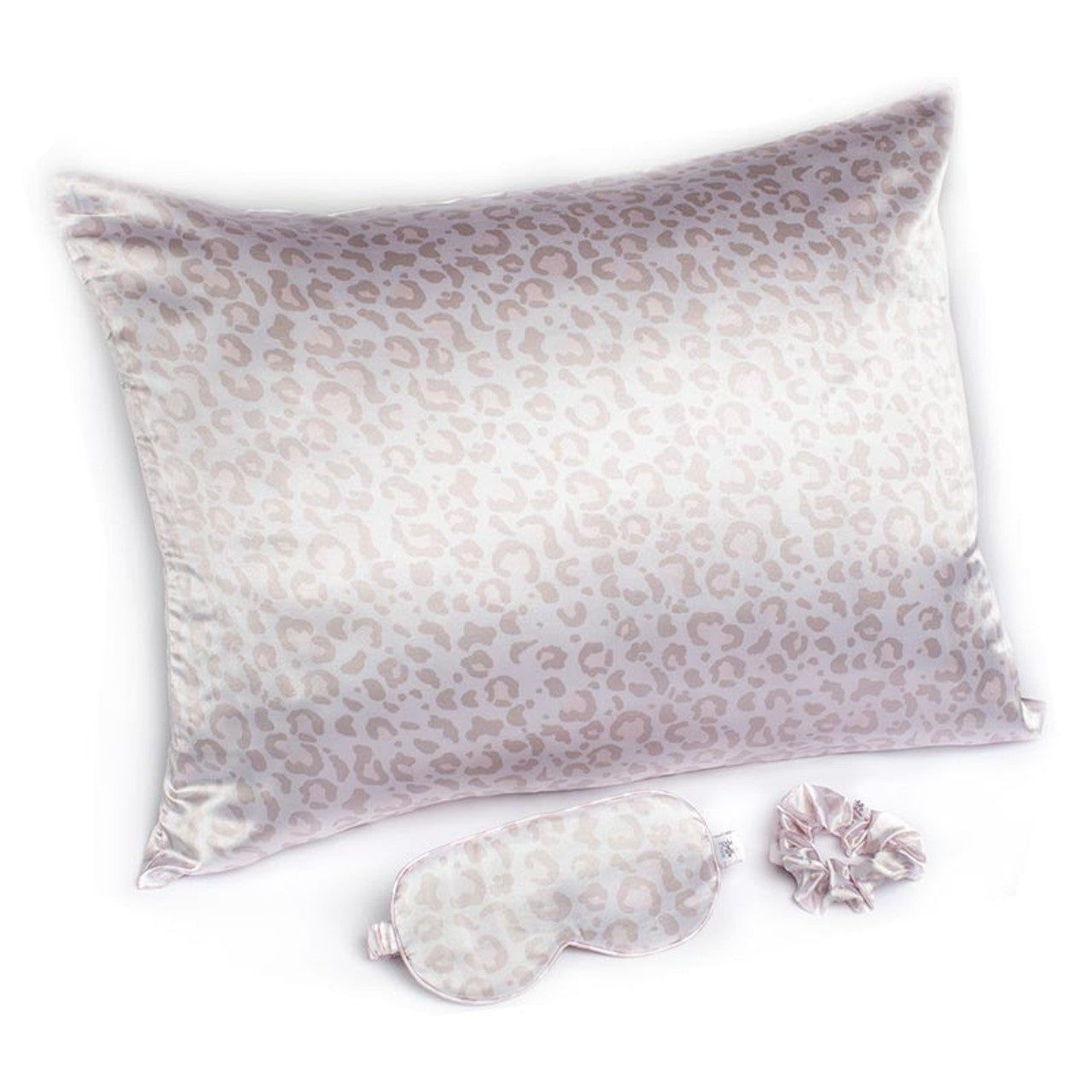 Leopard Satin Sleep Set Pillowcase Mask Scrunchie Giftable