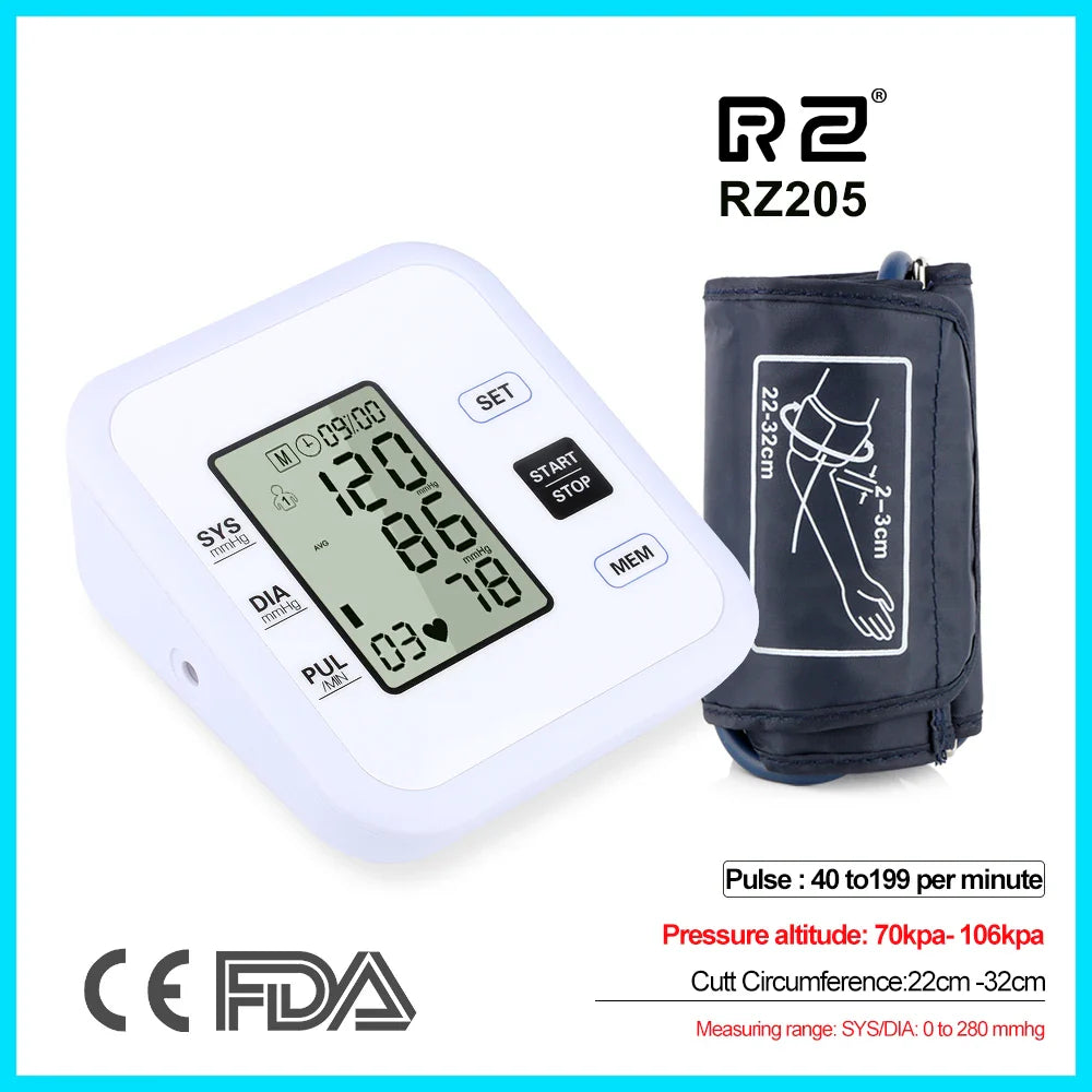 Arm Blood Pressure Monitor with Heart Rate Pulse Meter