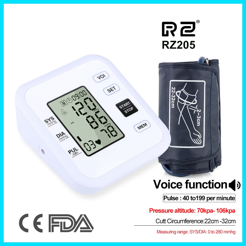 Arm Blood Pressure Monitor with Heart Rate Pulse Meter